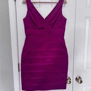 American Living Bandage Elegant Sexy Evening Party Club vivid purple mini dres